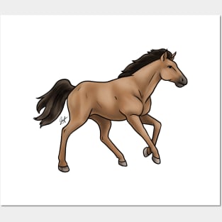 Horse - Mustang - Dun Posters and Art